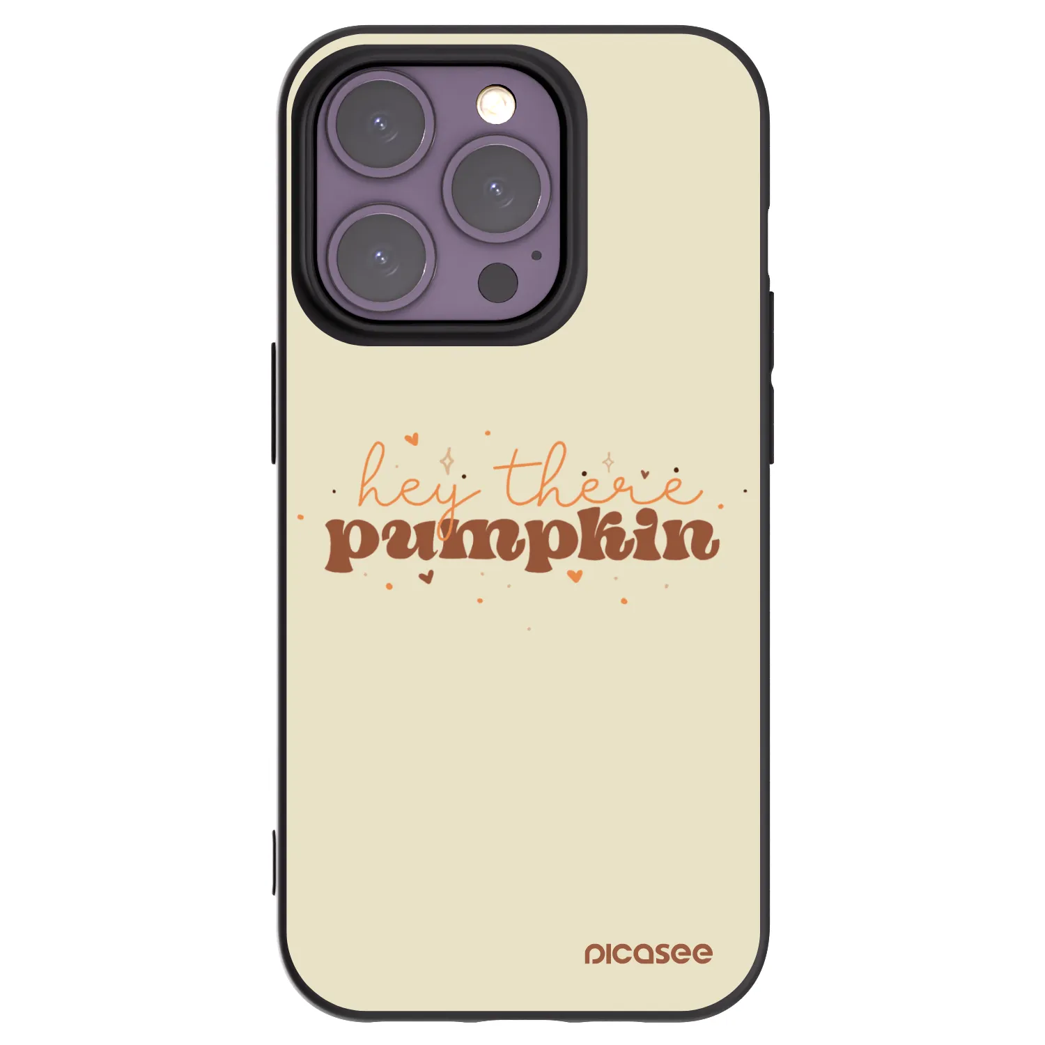 Picasee fekete szilikon tok az alábbi mobiltelefonokra Apple iPhone 14 Pro - Hey there pumpkin