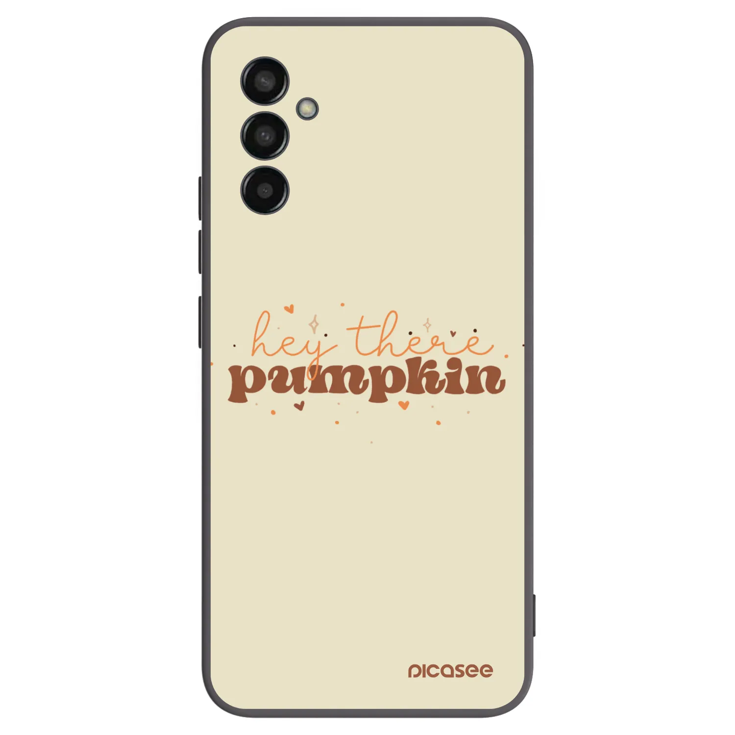 Picasee fekete szilikon tok az alábbi mobiltelefonokra Samsung Galaxy M13 M135F - Hey there pumpkin