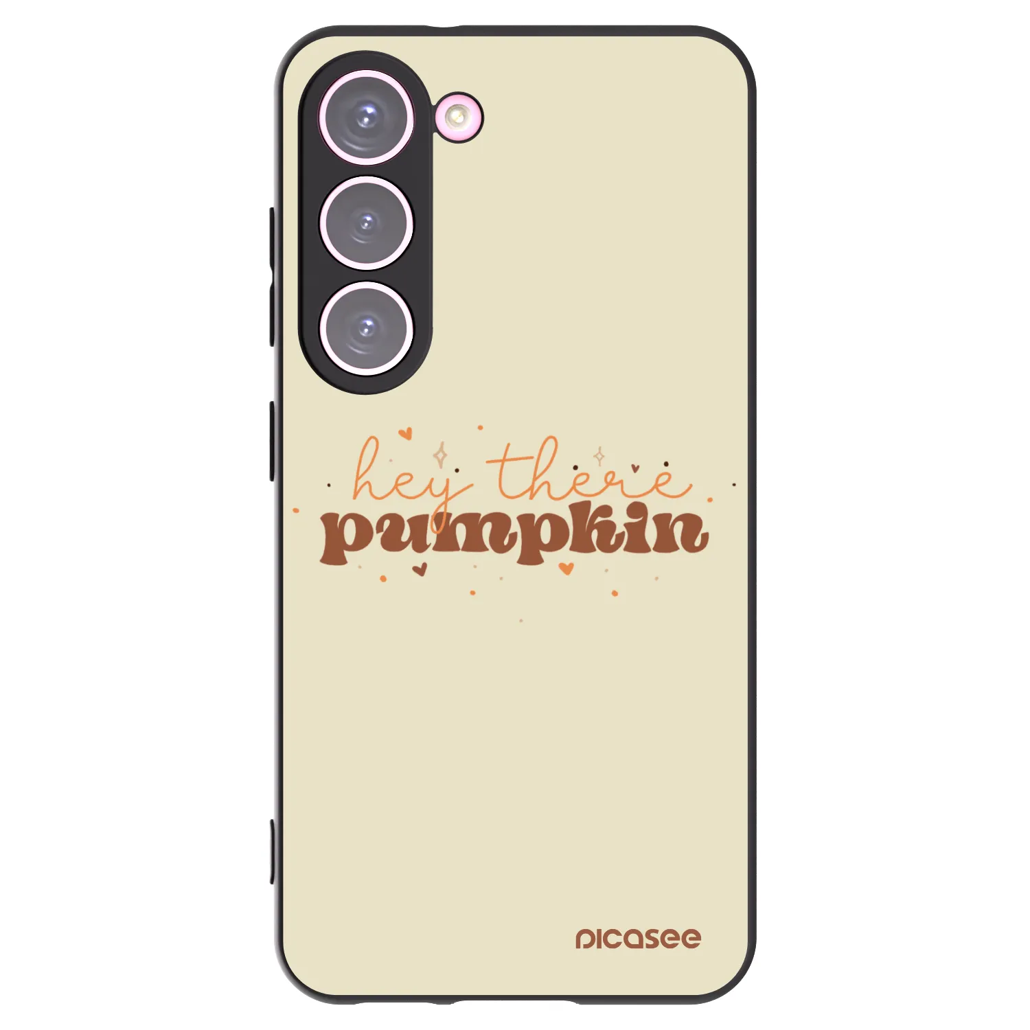 Picasee fekete szilikon tok az alábbi mobiltelefonokra Samsung Galaxy S23 5G - Hey there pumpkin
