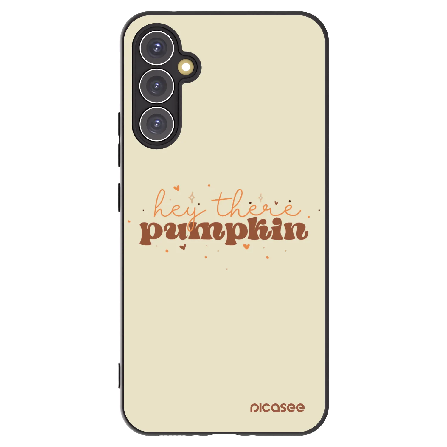 Picasee fekete szilikon tok az alábbi mobiltelefonokra Samsung Galaxy A34 5G A346B - Hey there pumpkin