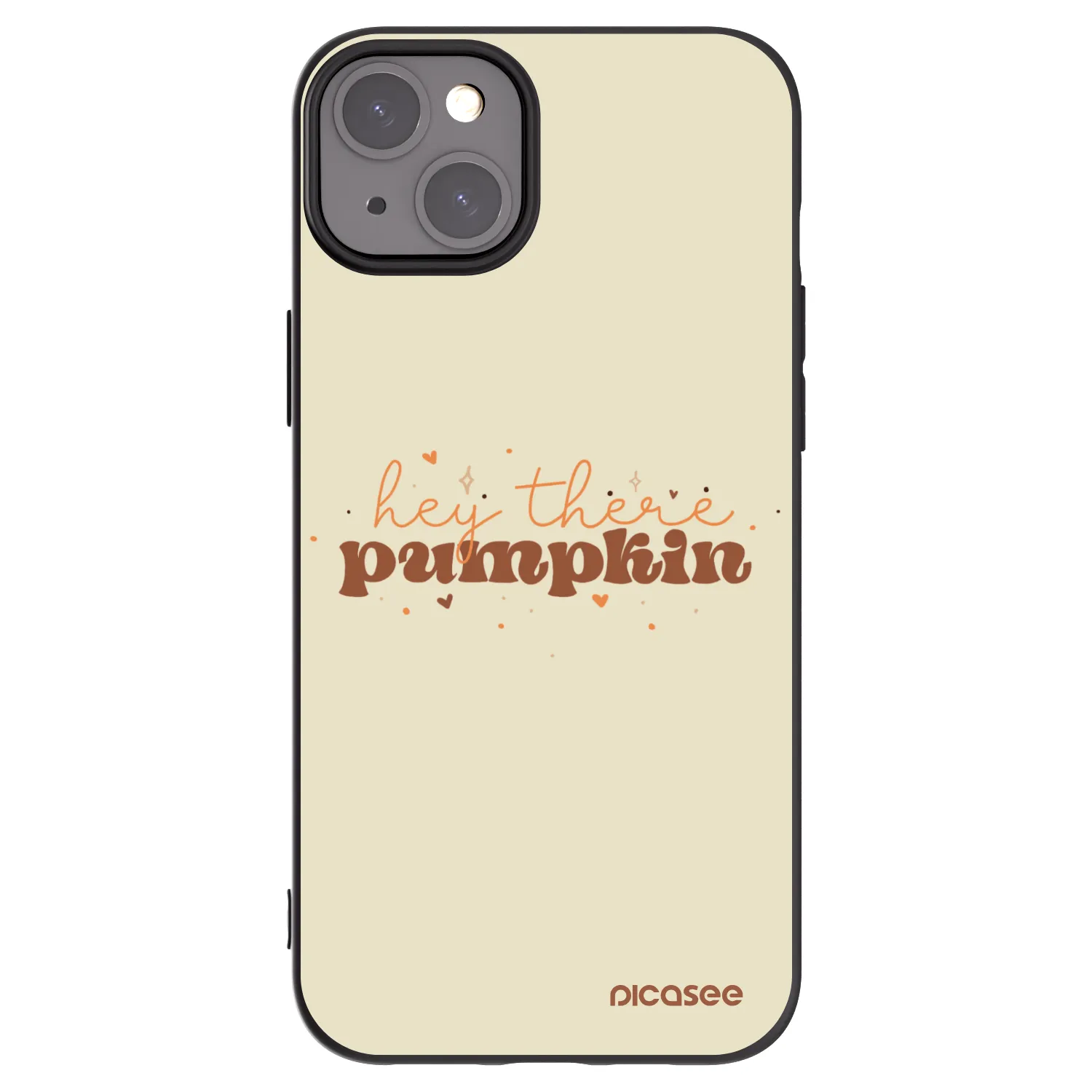 Picasee fekete szilikon tok az alábbi mobiltelefonokra Apple iPhone 15 Plus - Hey there pumpkin