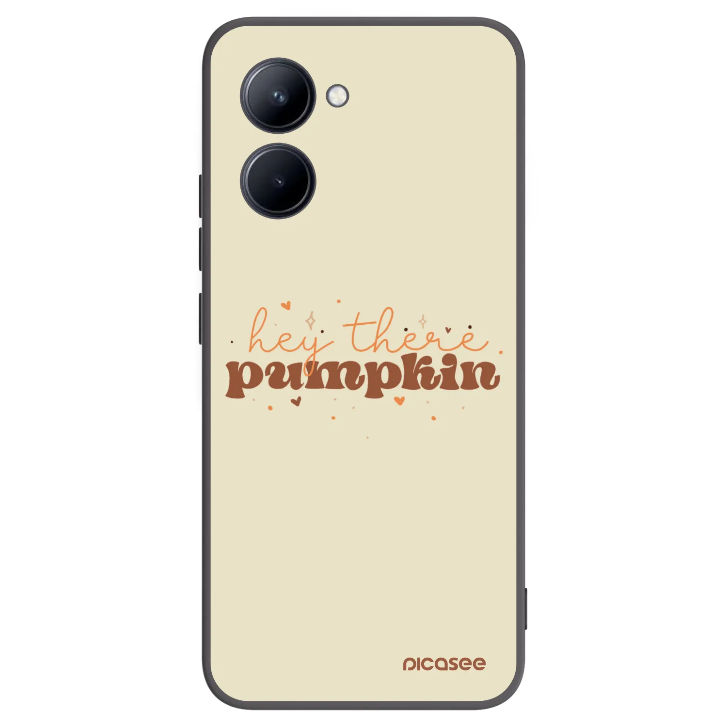 Picasee fekete szilikon tok az alábbi mobiltelefonokra Realme C33 (2023) - Hey there pumpkin