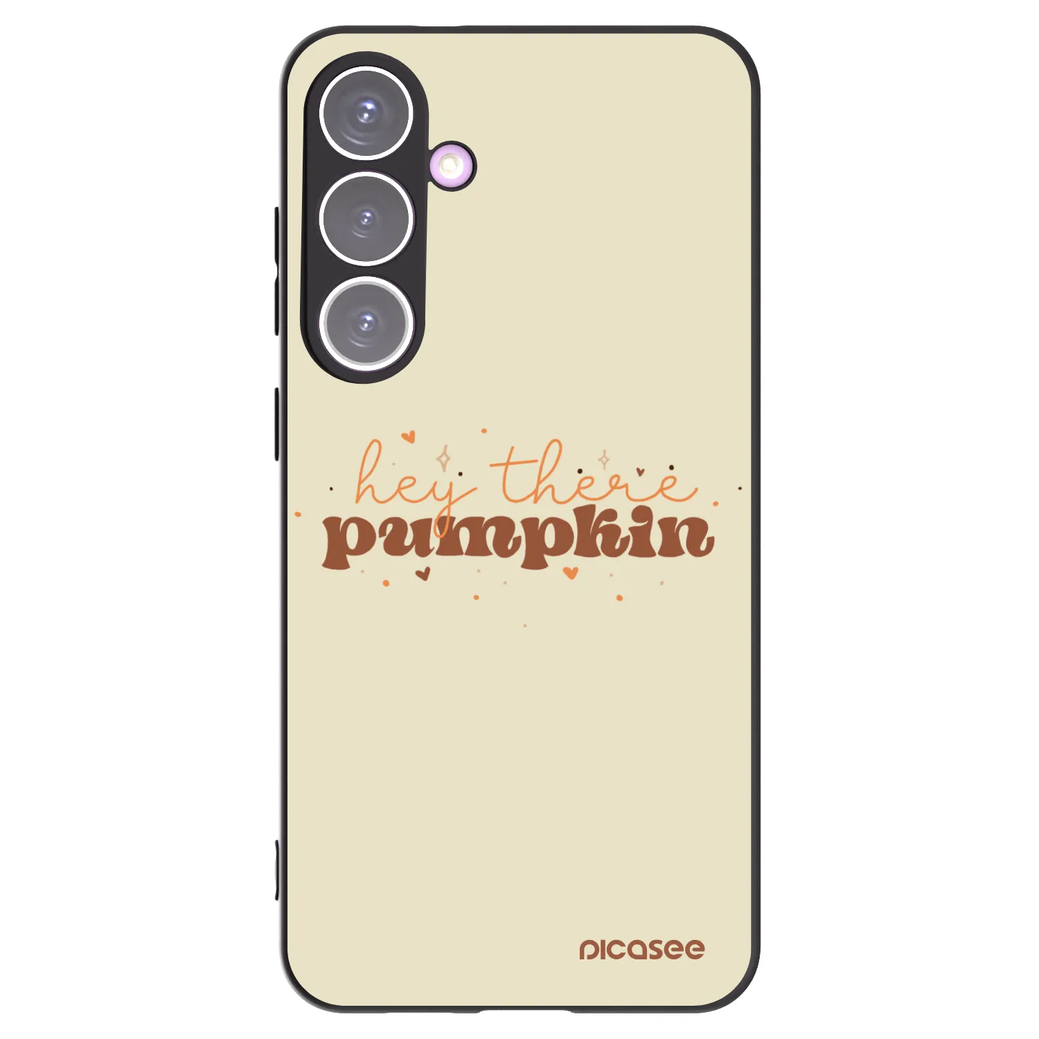 Picasee fekete szilikon tok az alábbi mobiltelefonokra Samsung Galaxy S24+ S926B 5G - Hey there pumpkin