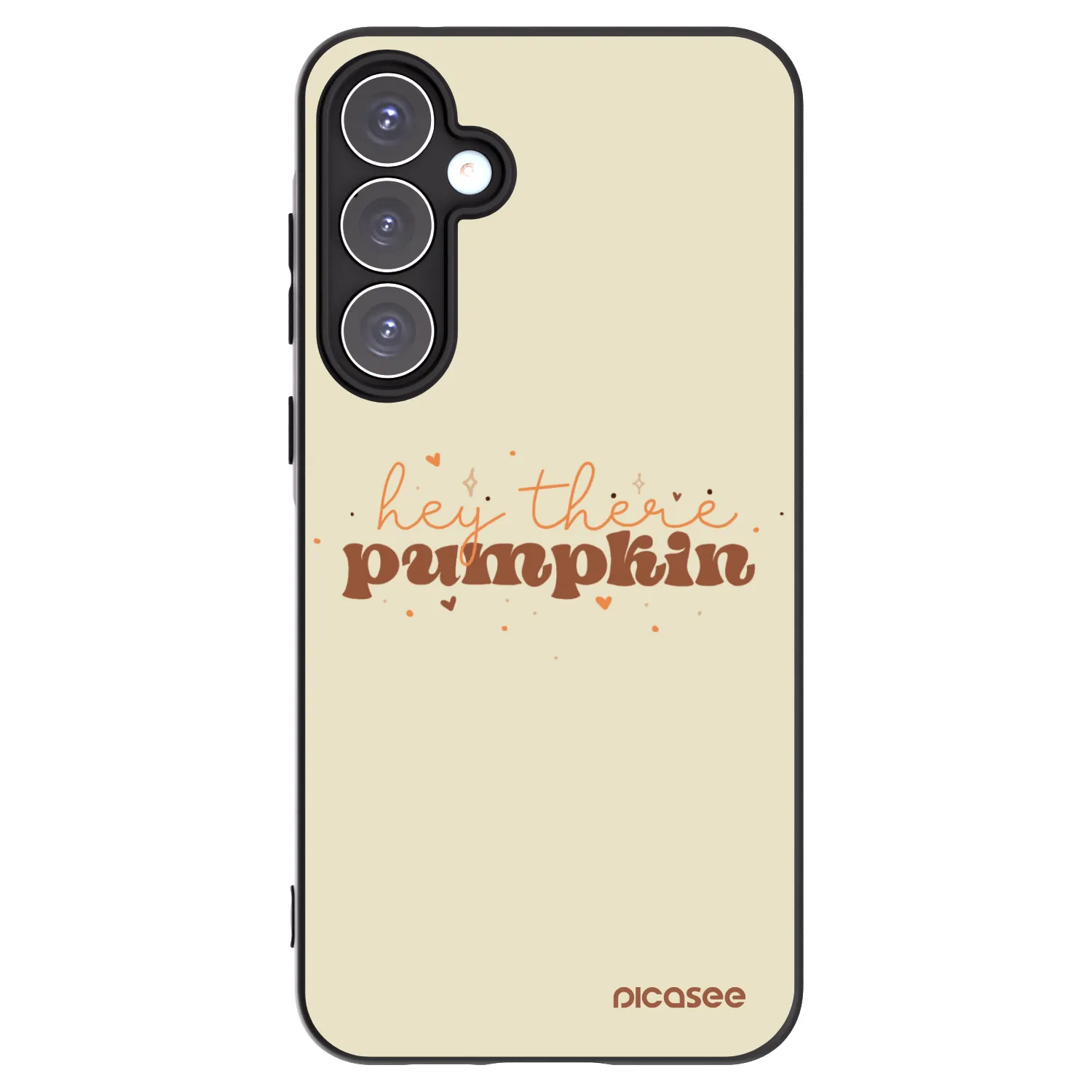 Picasee fekete szilikon tok az alábbi mobiltelefonokra Samsung Galaxy A55 5G A556B - Hey there pumpkin