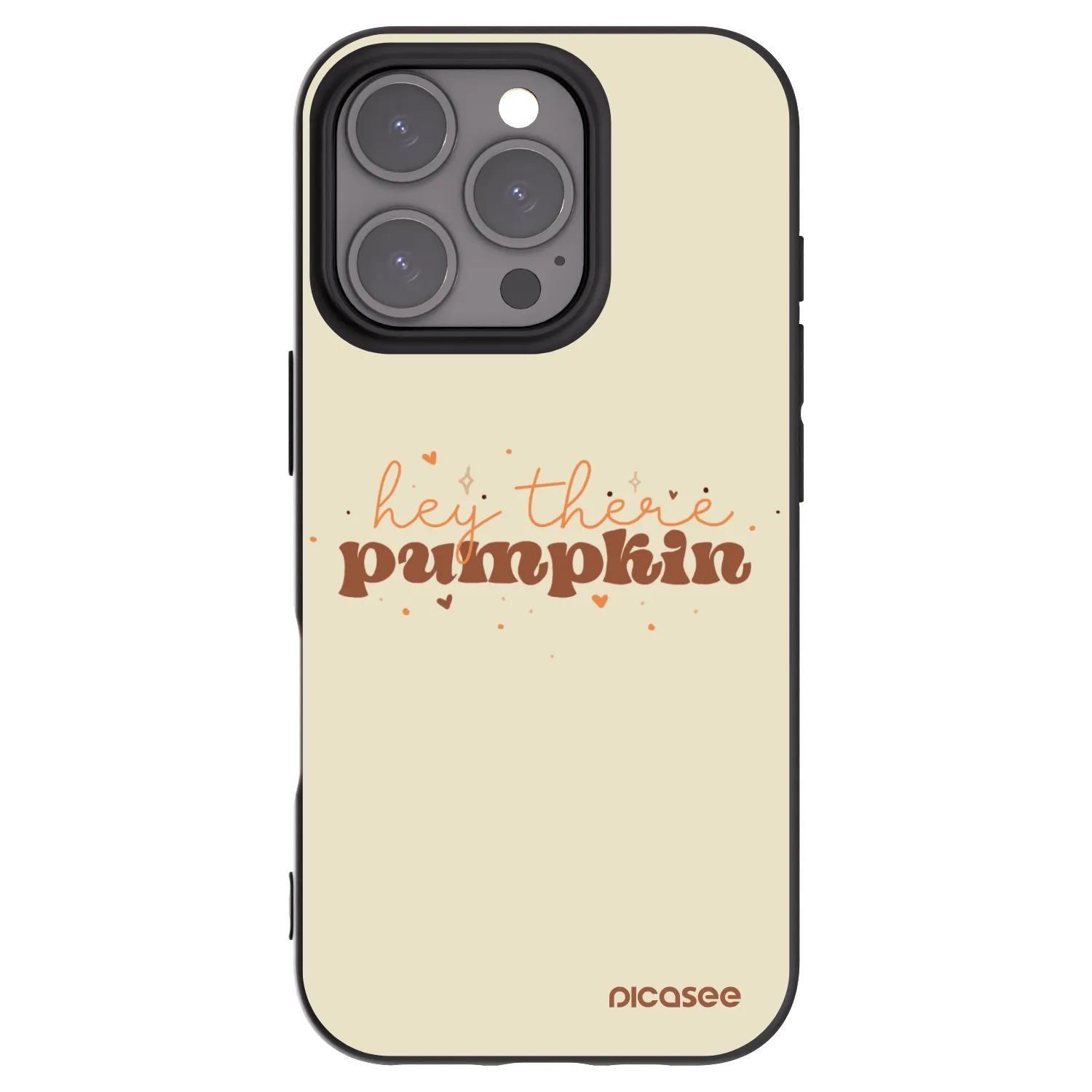 Picasee fekete szilikon tok az alábbi mobiltelefonokra Apple iPhone 16 Pro - Hey there pumpkin