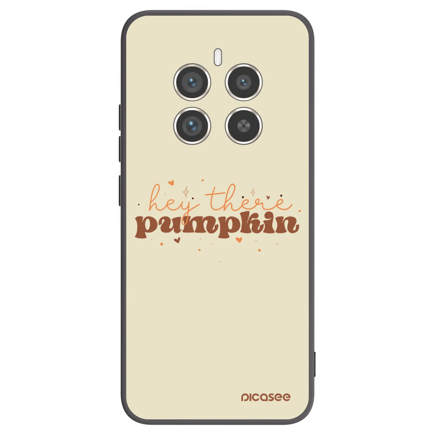 Picasee fekete szilikon tok az alábbi mobiltelefonokra Realme 12 Pro 5G - Hey there pumpkin