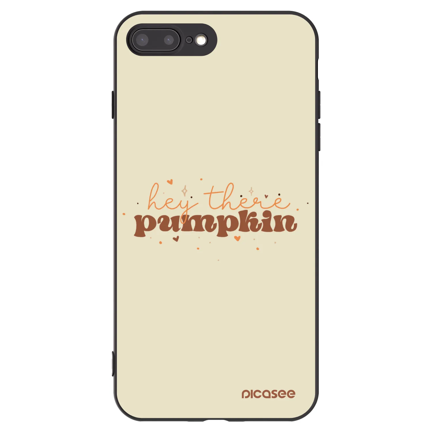 Picasee fekete szilikon tok az alábbi mobiltelefonokra Apple iPhone 8 Plus - Hey there pumpkin