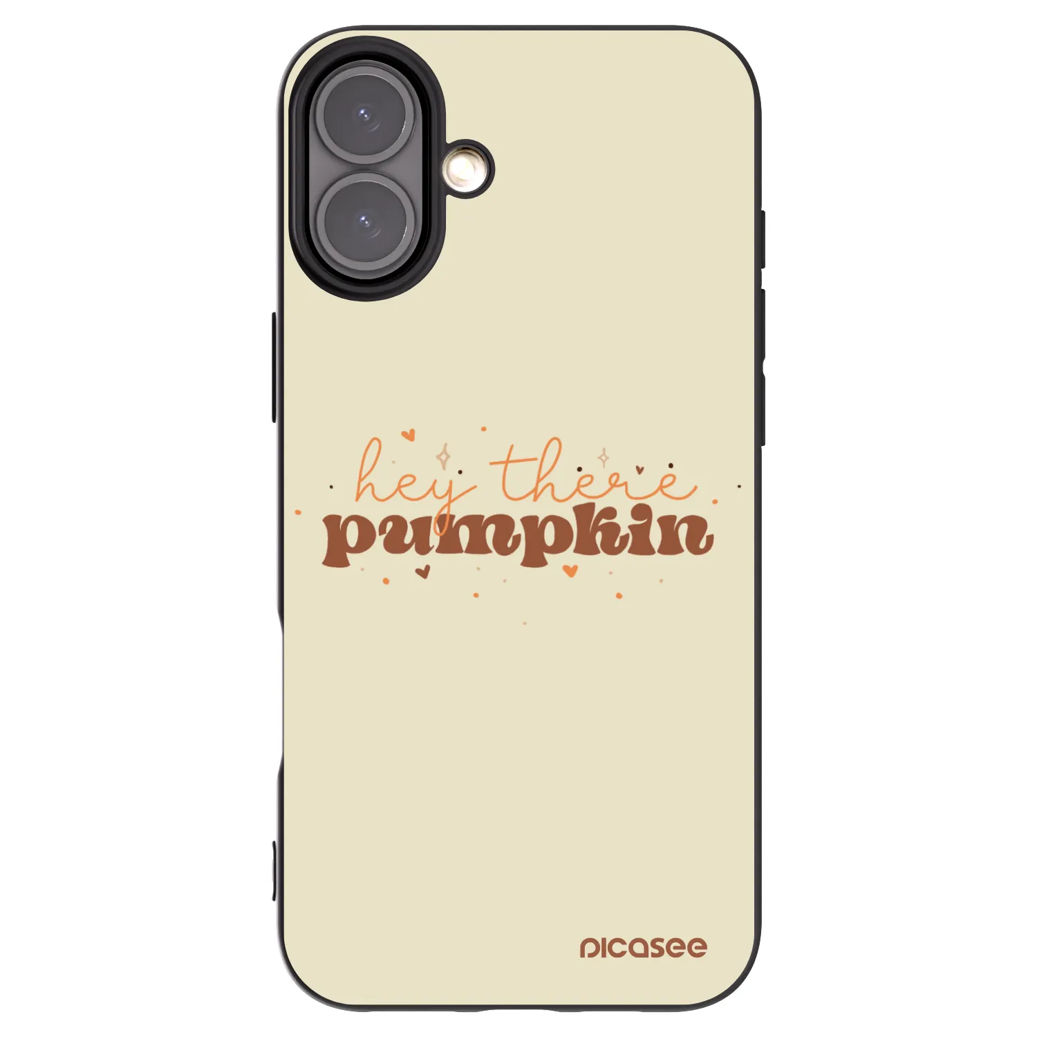 Picasee fekete szilikon tok az alábbi mobiltelefonokra Apple iPhone 16 Plus - Hey there pumpkin