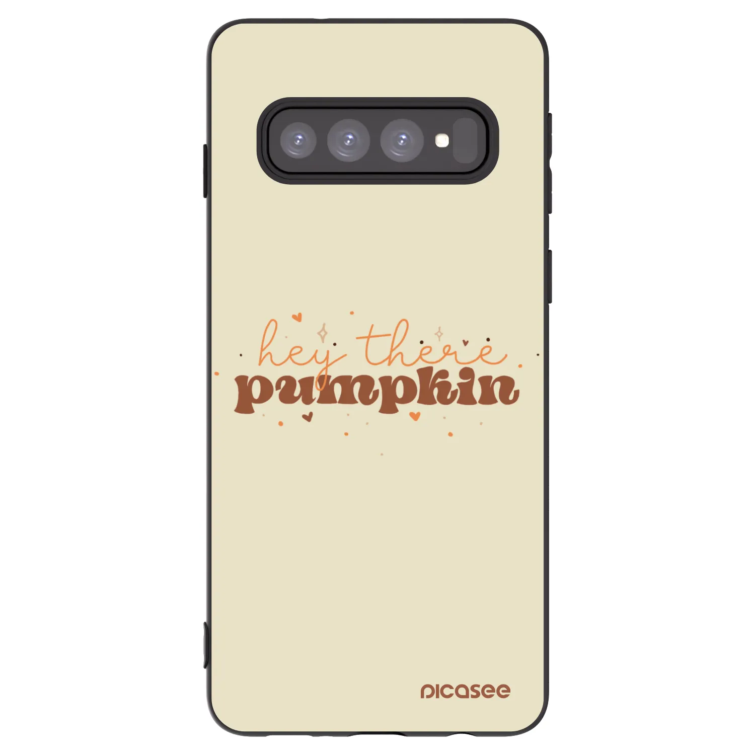 Picasee fekete szilikon tok az alábbi mobiltelefonokra Samsung Galaxy S10 G973 - Hey there pumpkin