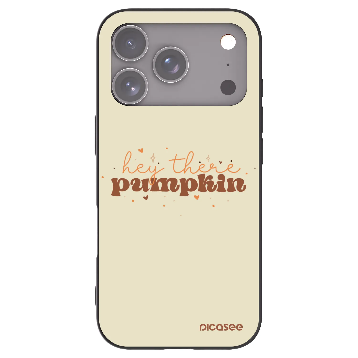 Picasee fekete szilikon tok az alábbi mobiltelefonokra Apple iPhone 17 Pro - Hey there pumpkin