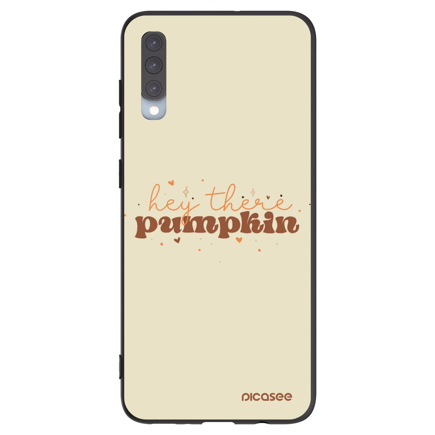 Picasee fekete szilikon tok az alábbi mobiltelefonokra Samsung Galaxy A70 A705F - Hey there pumpkin