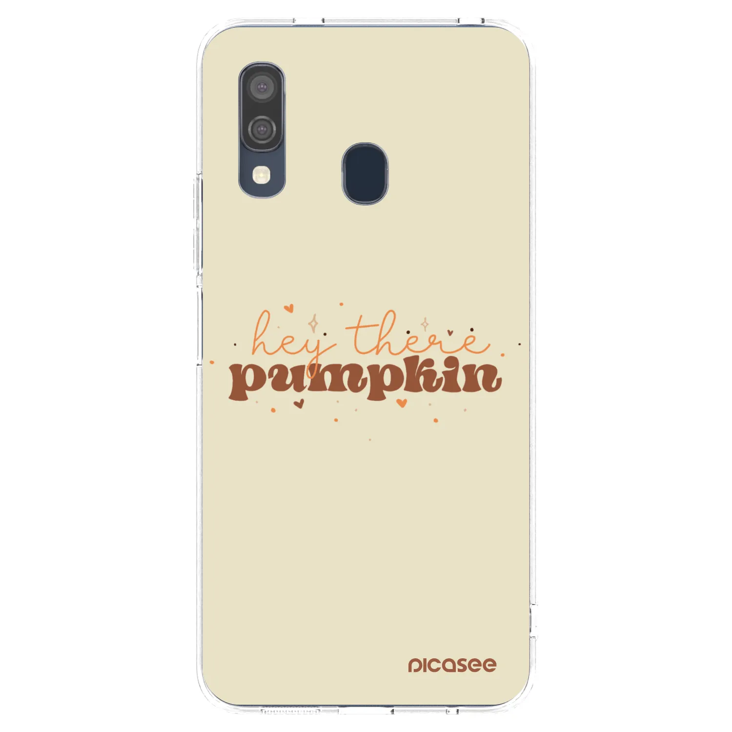 Picasee átlátszó szilikon tok az alábbi mobiltelefonokra Samsung Galaxy A40 A405F - Hey there pumpkin