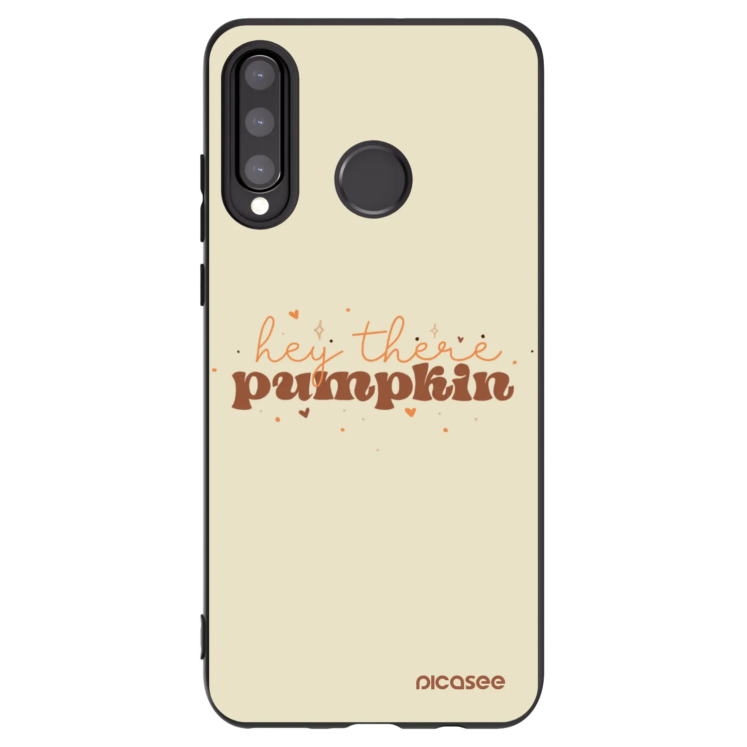 Picasee fekete szilikon tok az alábbi mobiltelefonokra Huawei P30 Lite - Hey there pumpkin