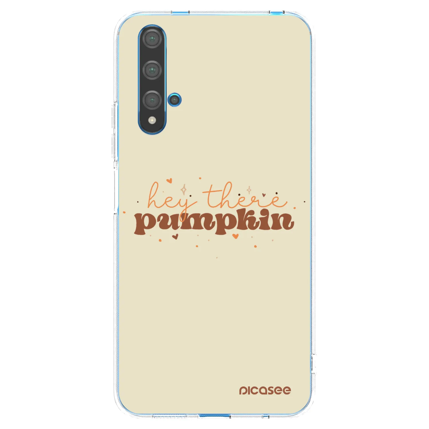 Picasee átlátszó szilikon tok az alábbi mobiltelefonokra Huawei Nova 5T - Hey there pumpkin