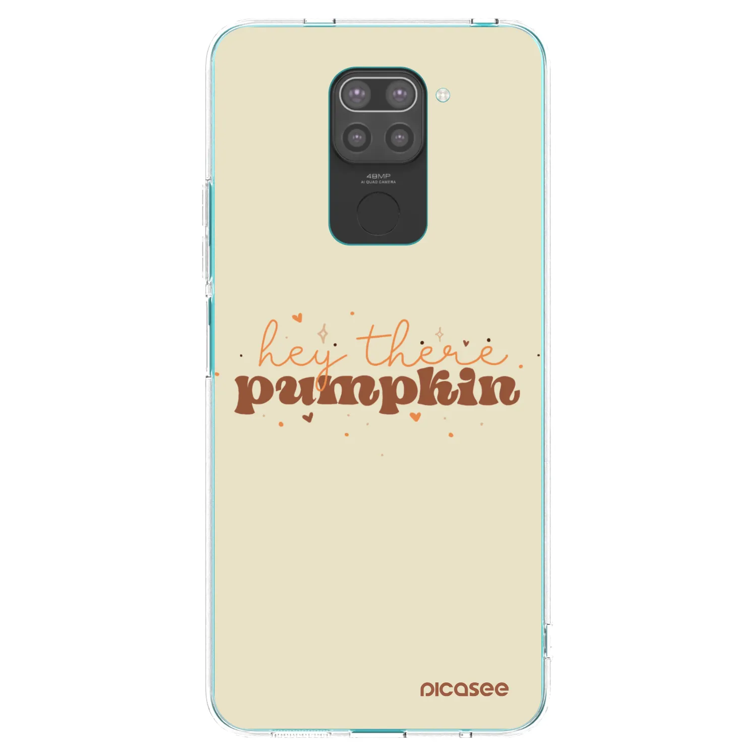 Picasee fekete szilikon tok az alábbi mobiltelefonokra Xiaomi Redmi Note 9 - Hey there pumpkin