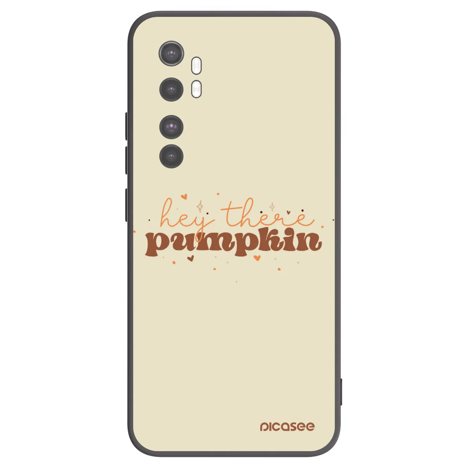 Picasee fekete szilikon tok az alábbi mobiltelefonokra Xiaomi Mi Note 10 Lite - Hey there pumpkin