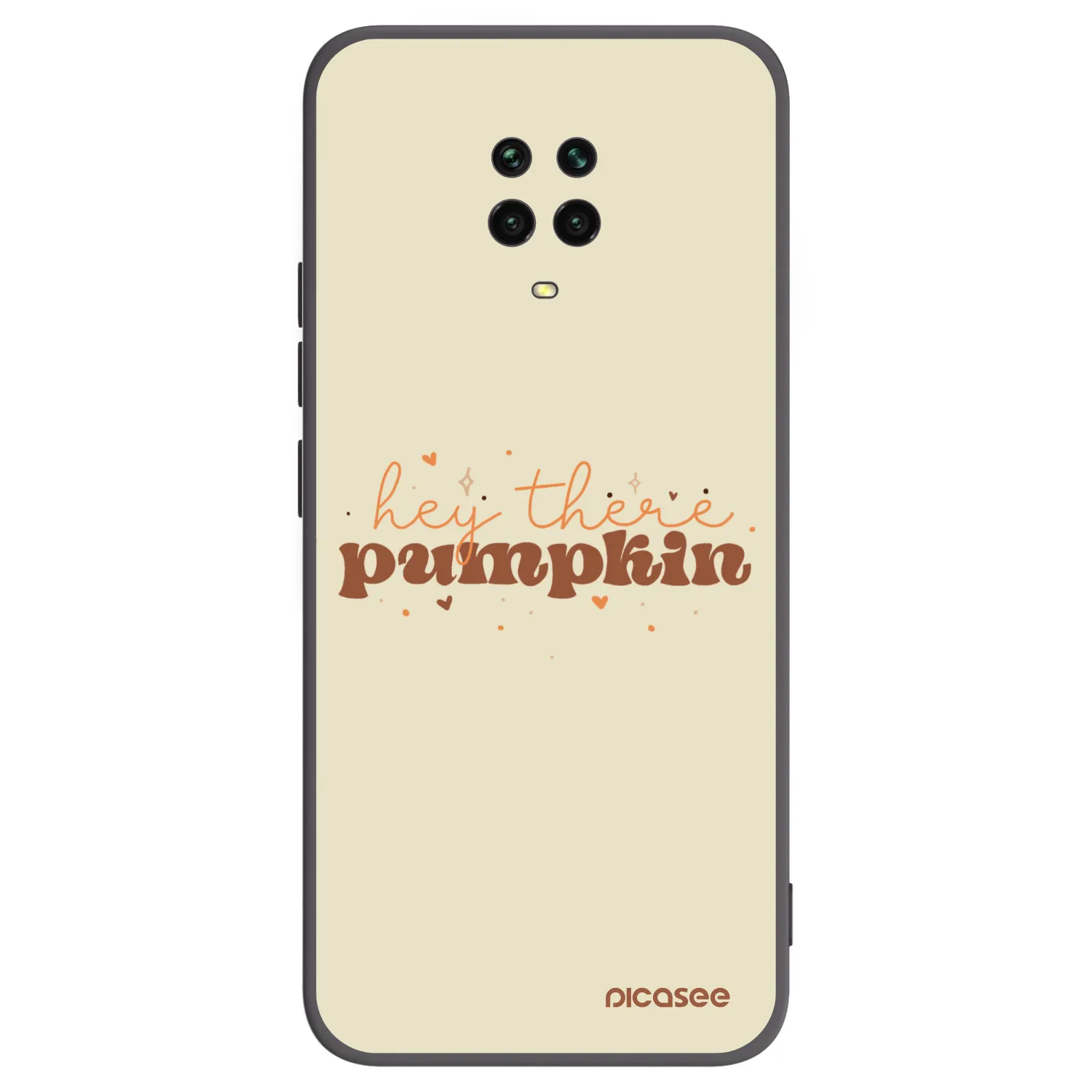 Picasee fekete szilikon tok az alábbi mobiltelefonokra Xiaomi Redmi Note 9S - Hey there pumpkin