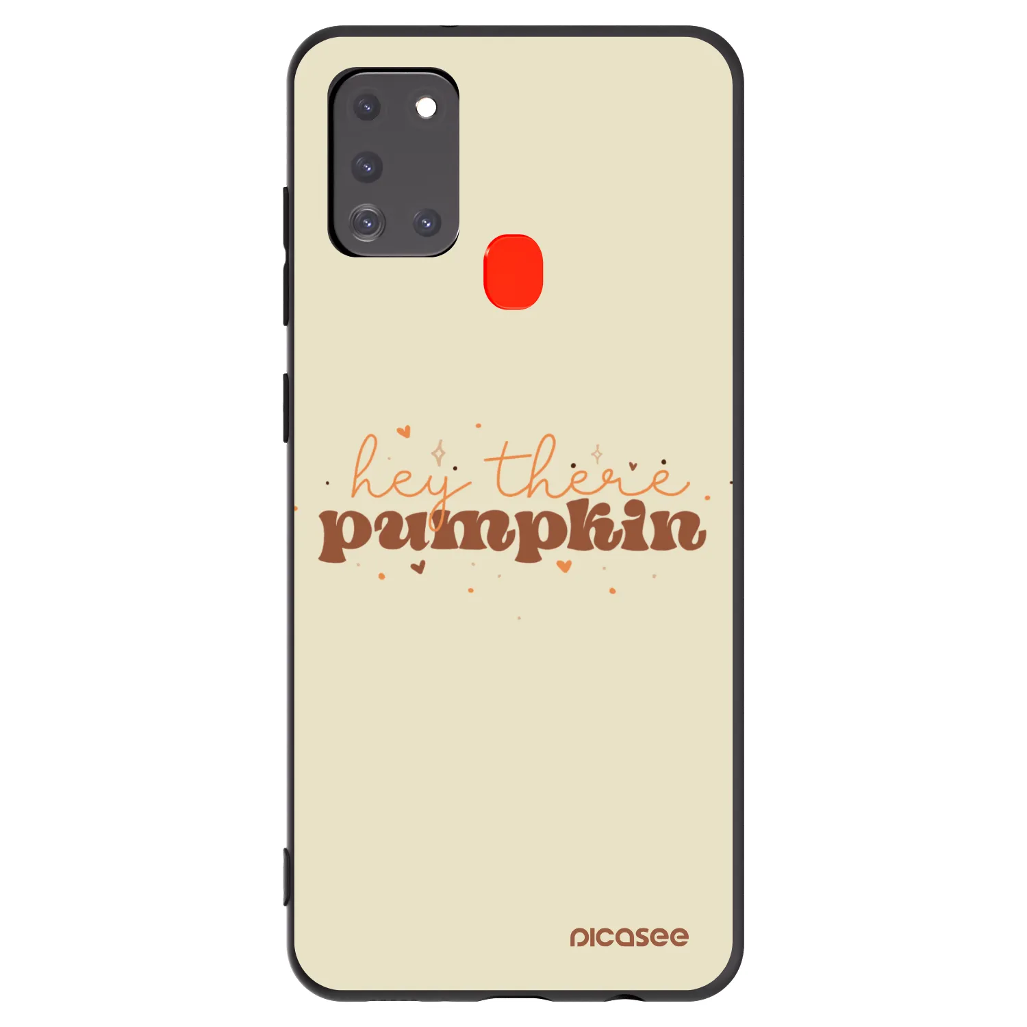 Picasee fekete szilikon tok az alábbi mobiltelefonokra Samsung Galaxy A21s - Hey there pumpkin
