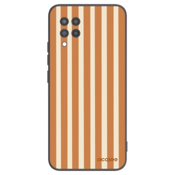 Picasee fekete szilikon tok az alábbi mobiltelefonokra Samsung Galaxy A42 A426B - Orange lines