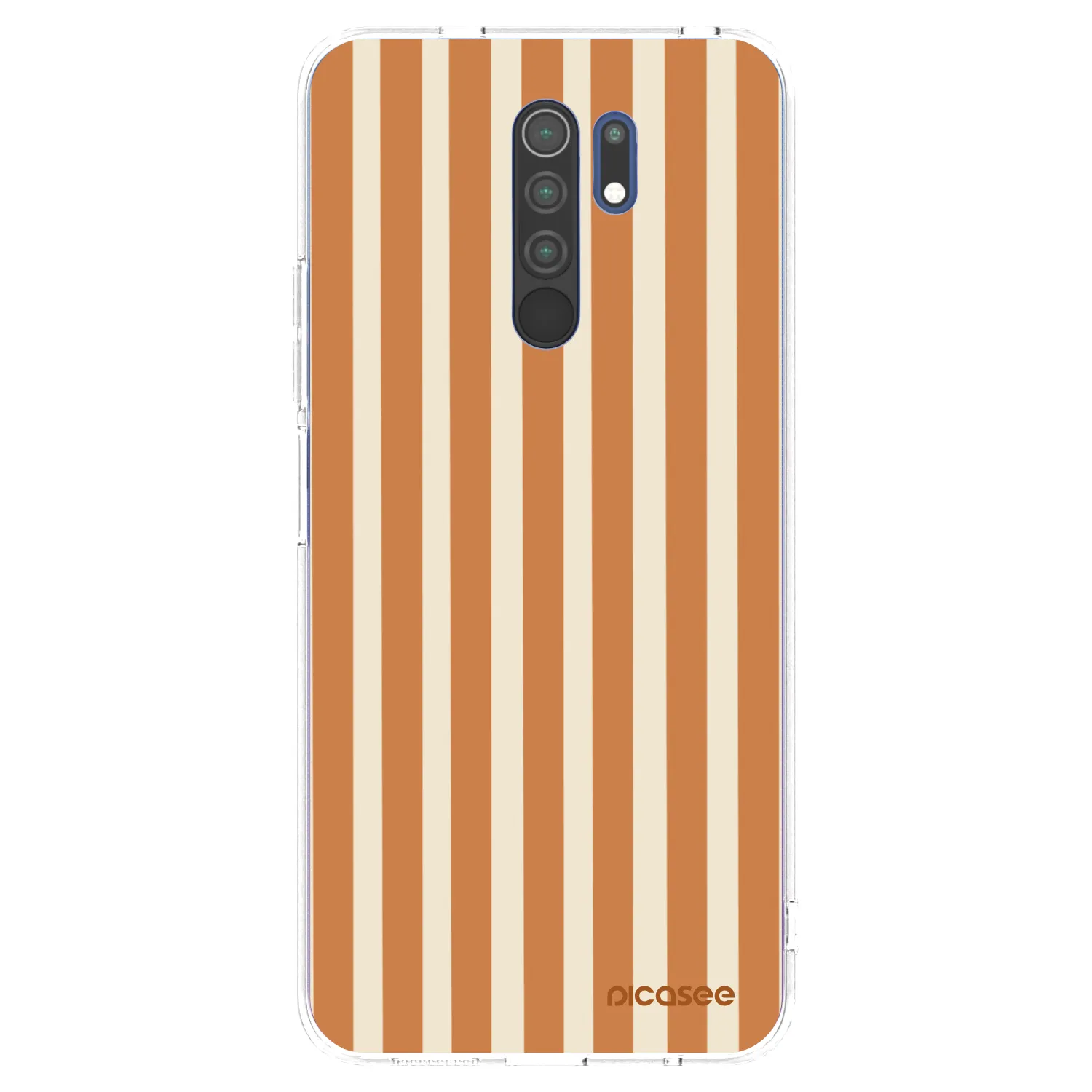 Picasee átlátszó szilikon tok az alábbi mobiltelefonokra Xiaomi Redmi 9 - Orange lines