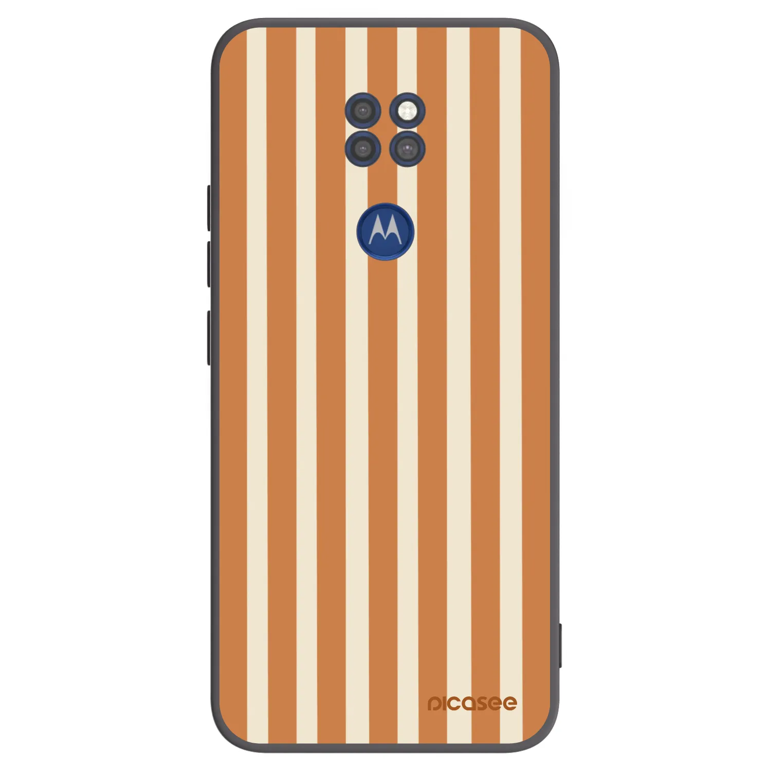 Picasee fekete szilikon tok az alábbi mobiltelefonokra Motorola Moto G9 Play - Orange lines
