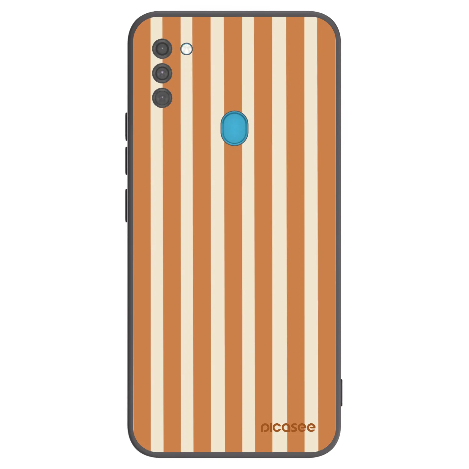 Picasee fekete szilikon tok az alábbi mobiltelefonokra Samsung Galaxy M11 - Orange lines