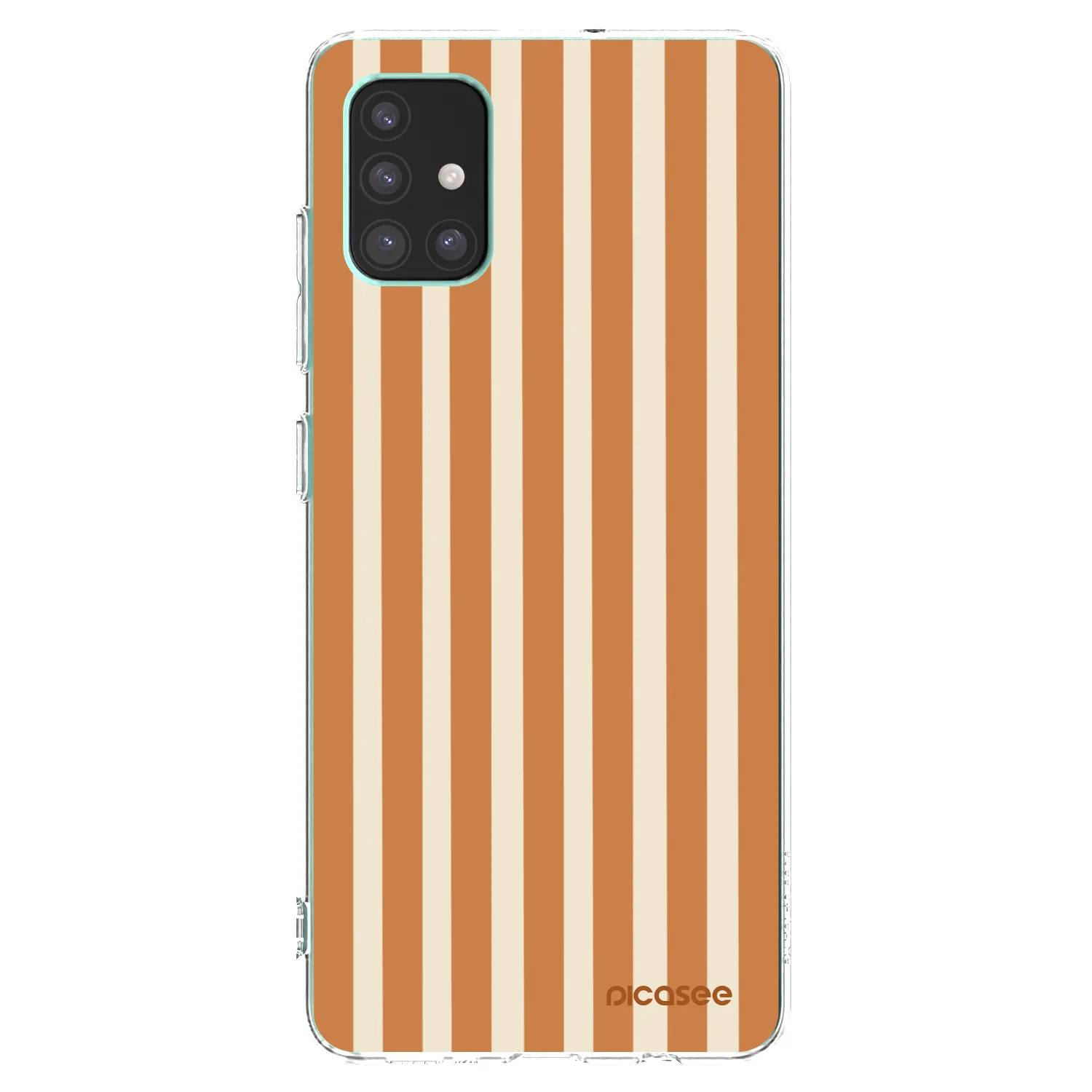 Picasee átlátszó szilikon tok az alábbi mobiltelefonokra Samsung Galaxy M51 M515F - Orange lines