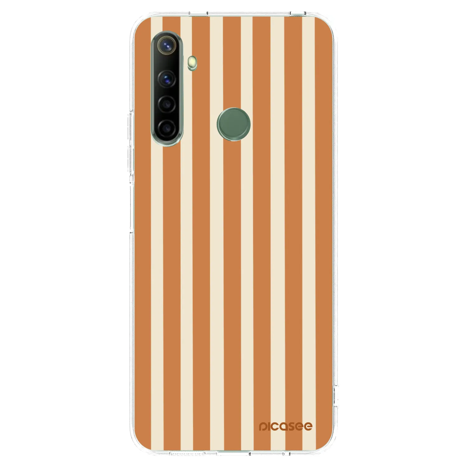 Picasee átlátszó szilikon tok az alábbi mobiltelefonokra Realme 6i - Orange lines