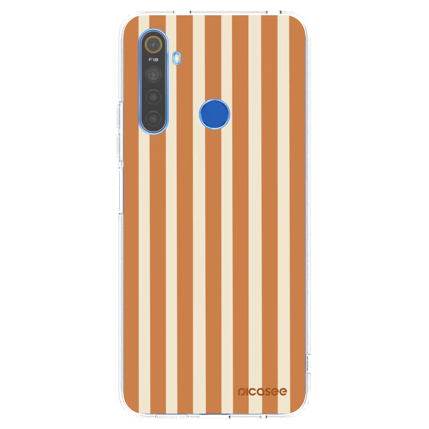 Picasee átlátszó szilikon tok az alábbi mobiltelefonokra Realme 5 - Orange lines