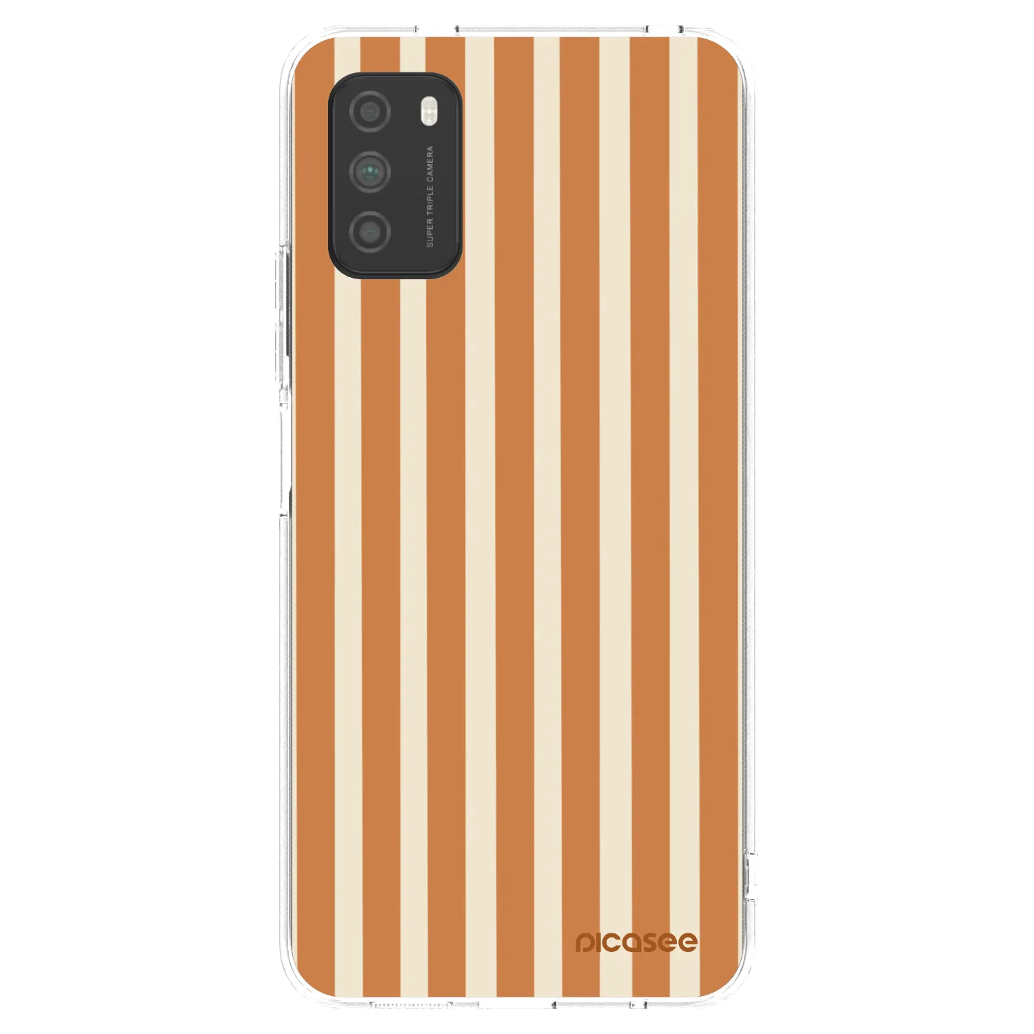 Picasee átlátszó szilikon tok az alábbi mobiltelefonokra Xiaomi Poco M3 - Orange lines