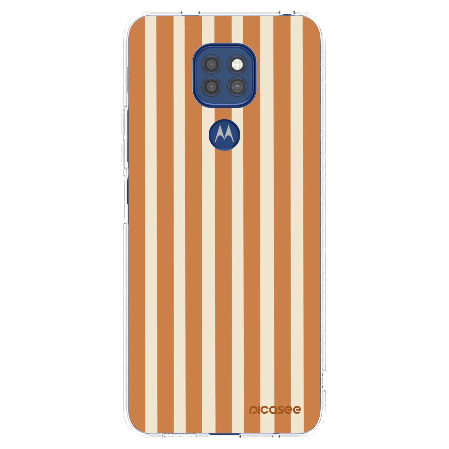 Picasee átlátszó szilikon tok az alábbi mobiltelefonokra Motorola Moto G9 Play - Orange lines