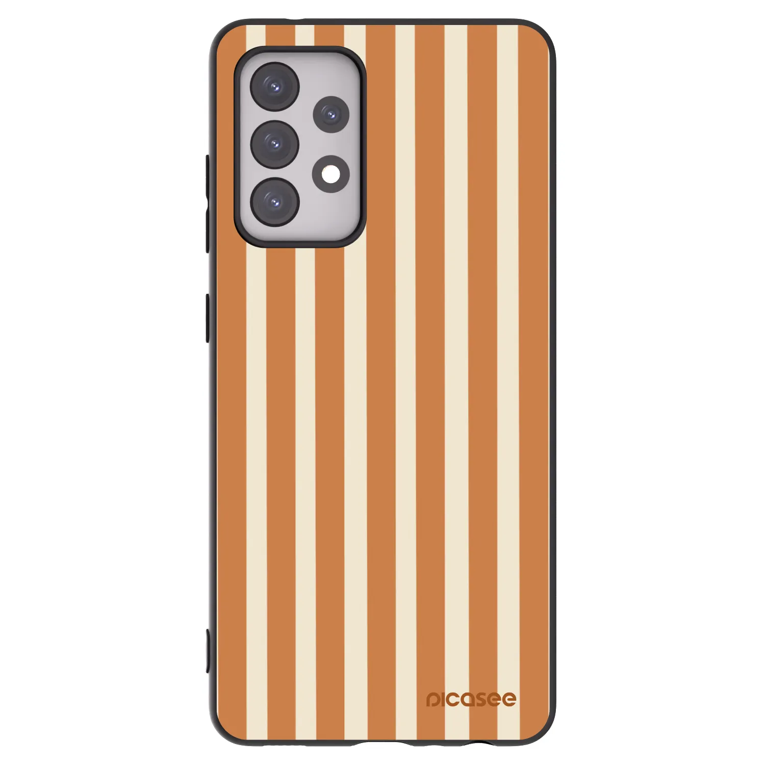 Picasee fekete szilikon tok az alábbi mobiltelefonokra Samsung Galaxy A52 5G A525F - Orange lines