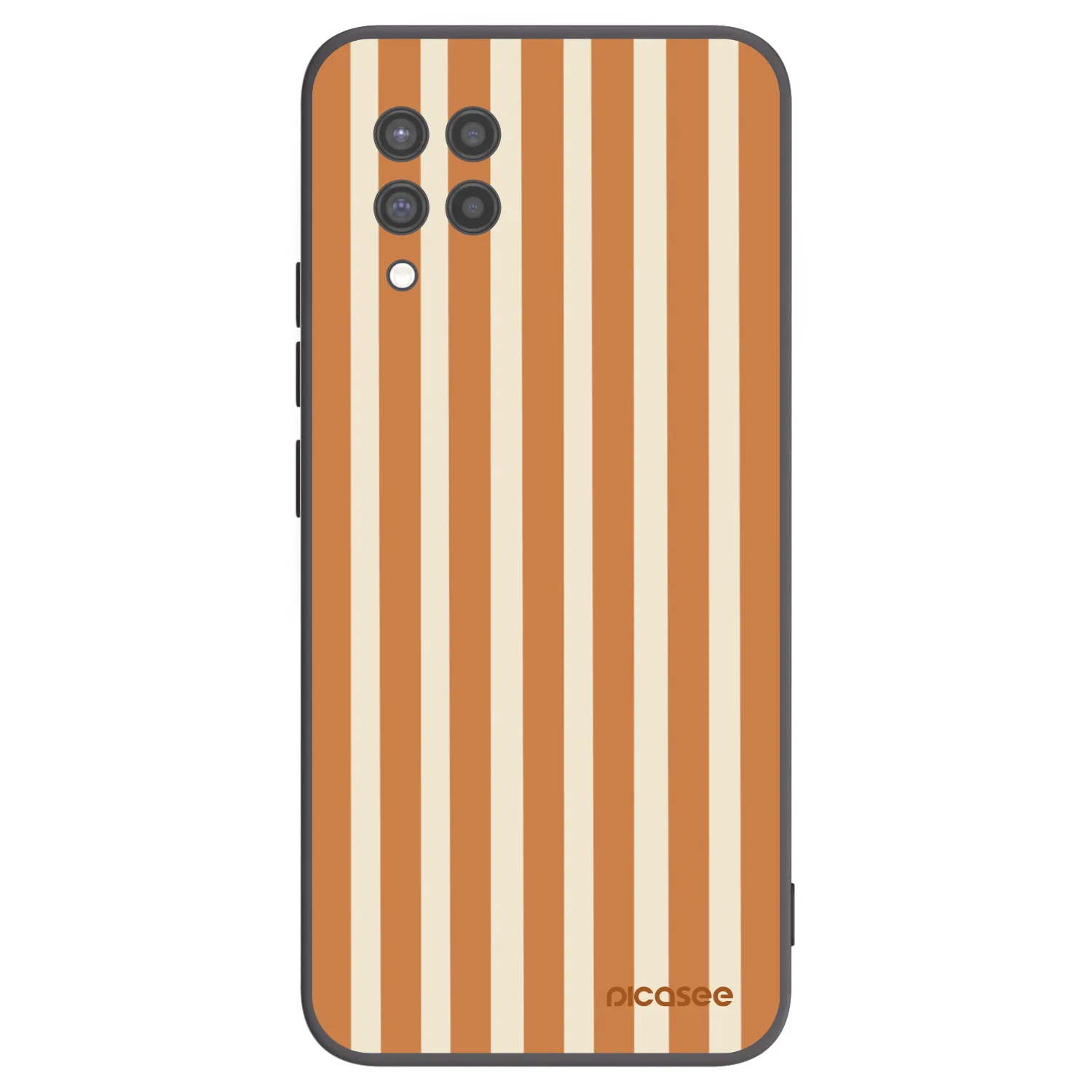 Picasee fekete szilikon tok az alábbi mobiltelefonokra Samsung Galaxy A42 A426B - Orange lines