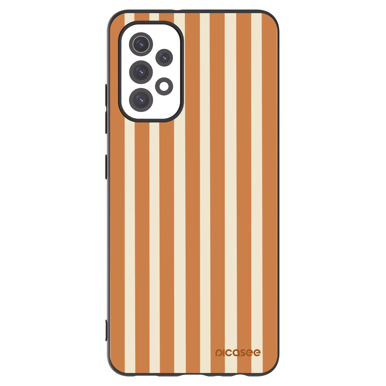 Picasee fekete szilikon tok az alábbi mobiltelefonokra Samsung Galaxy A32 5G A326B - Orange lines