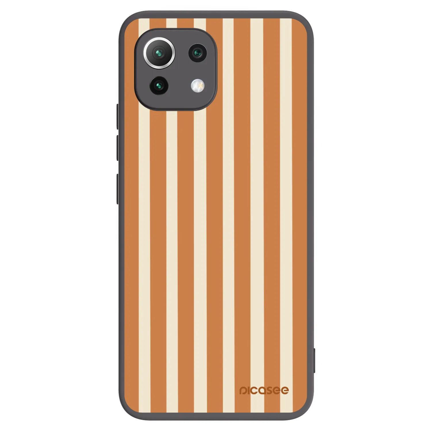 Picasee fekete szilikon tok az alábbi mobiltelefonokra Xiaomi Mi 11 Lite - Orange lines