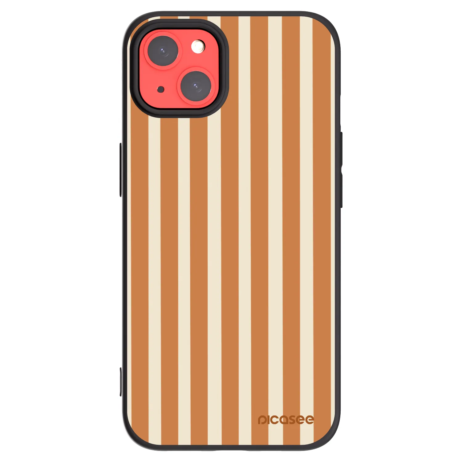 Picasee fekete szilikon tok az alábbi mobiltelefonokra Apple iPhone 13 - Orange lines