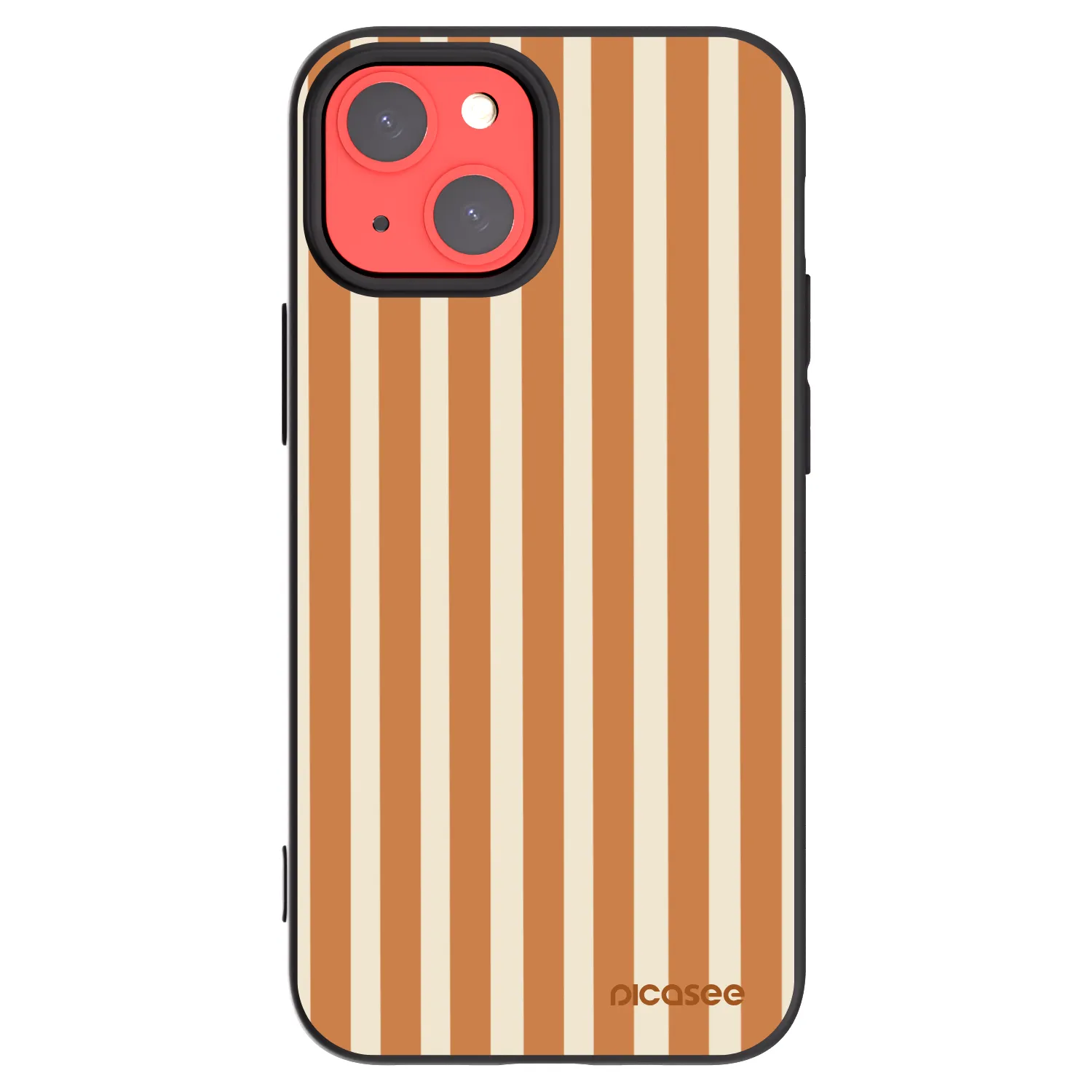 Picasee fekete szilikon tok az alábbi mobiltelefonokra Apple iPhone 13 mini - Orange lines