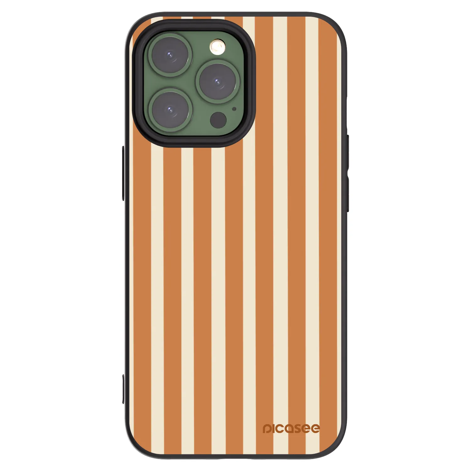 Picasee fekete szilikon tok az alábbi mobiltelefonokra Apple iPhone 13 Pro - Orange lines