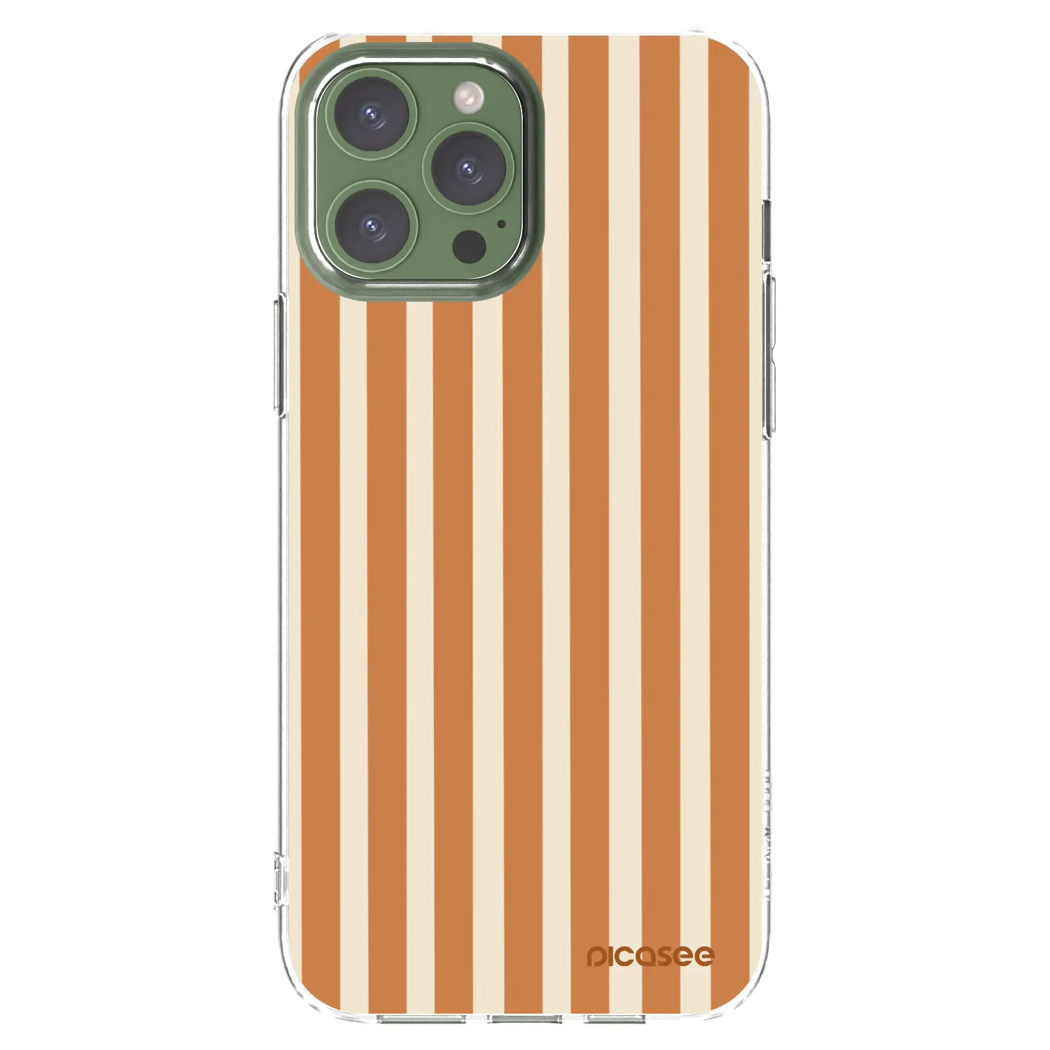 Picasee átlátszó szilikon tok az alábbi mobiltelefonokra Apple iPhone 13 Pro Max - Orange lines