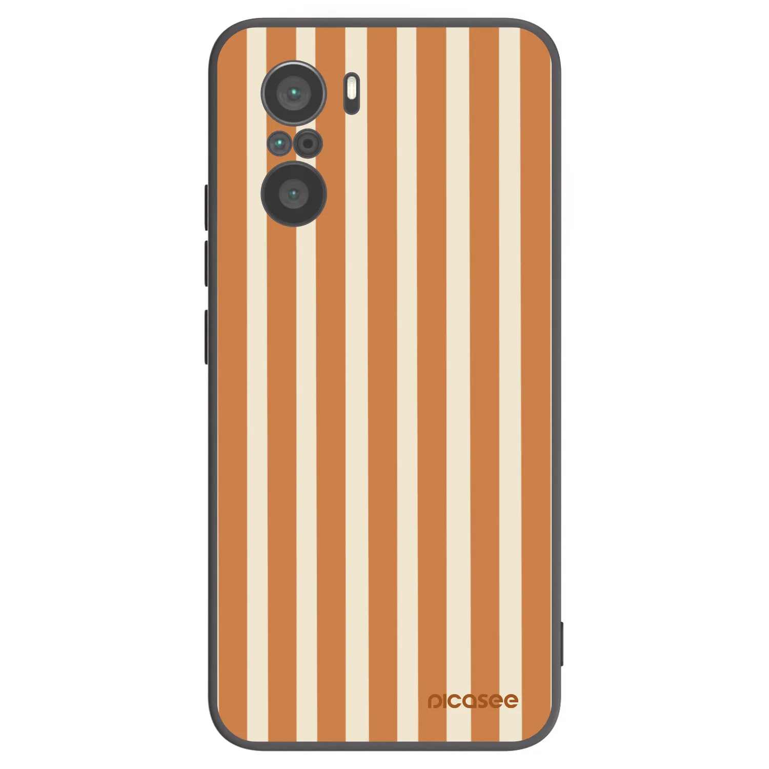 Picasee fekete szilikon tok az alábbi mobiltelefonokra Xiaomi Poco F3 - Orange lines