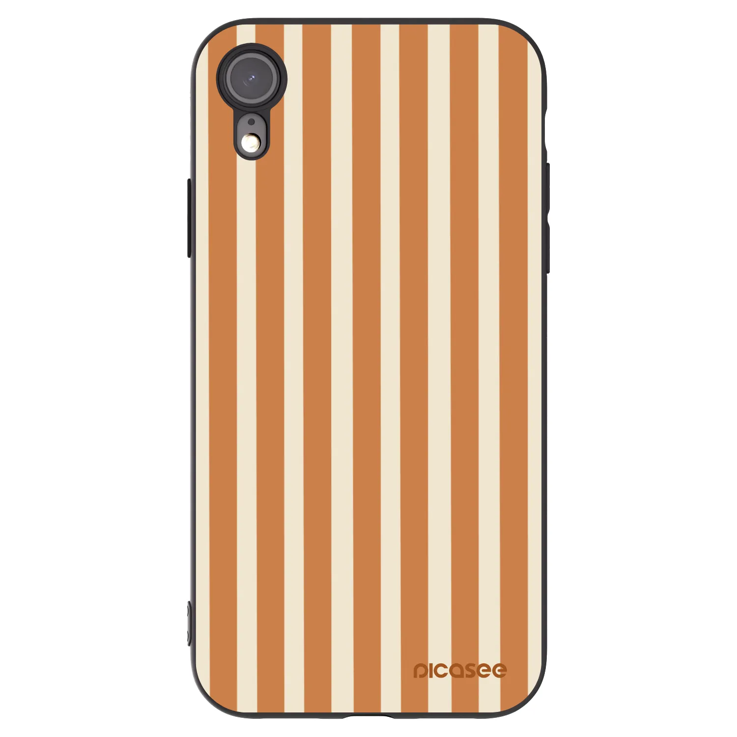 Picasee fekete szilikon tok az alábbi mobiltelefonokra Apple iPhone XR - Orange lines