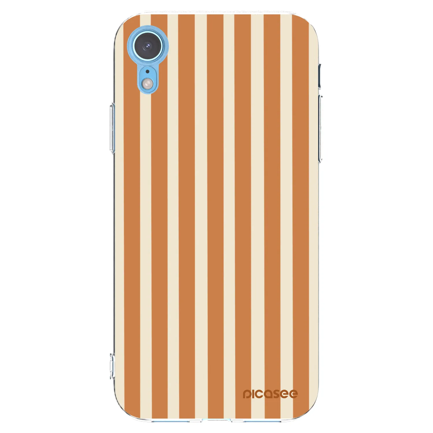 Picasee átlátszó szilikon tok az alábbi mobiltelefonokra Apple iPhone XR - Orange lines