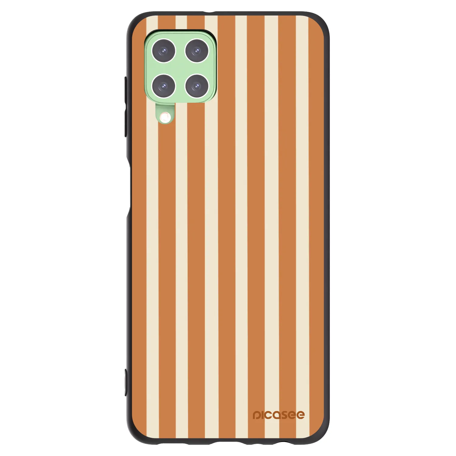 Picasee fekete szilikon tok az alábbi mobiltelefonokra Samsung Galaxy A22 A225F 4G - Orange lines