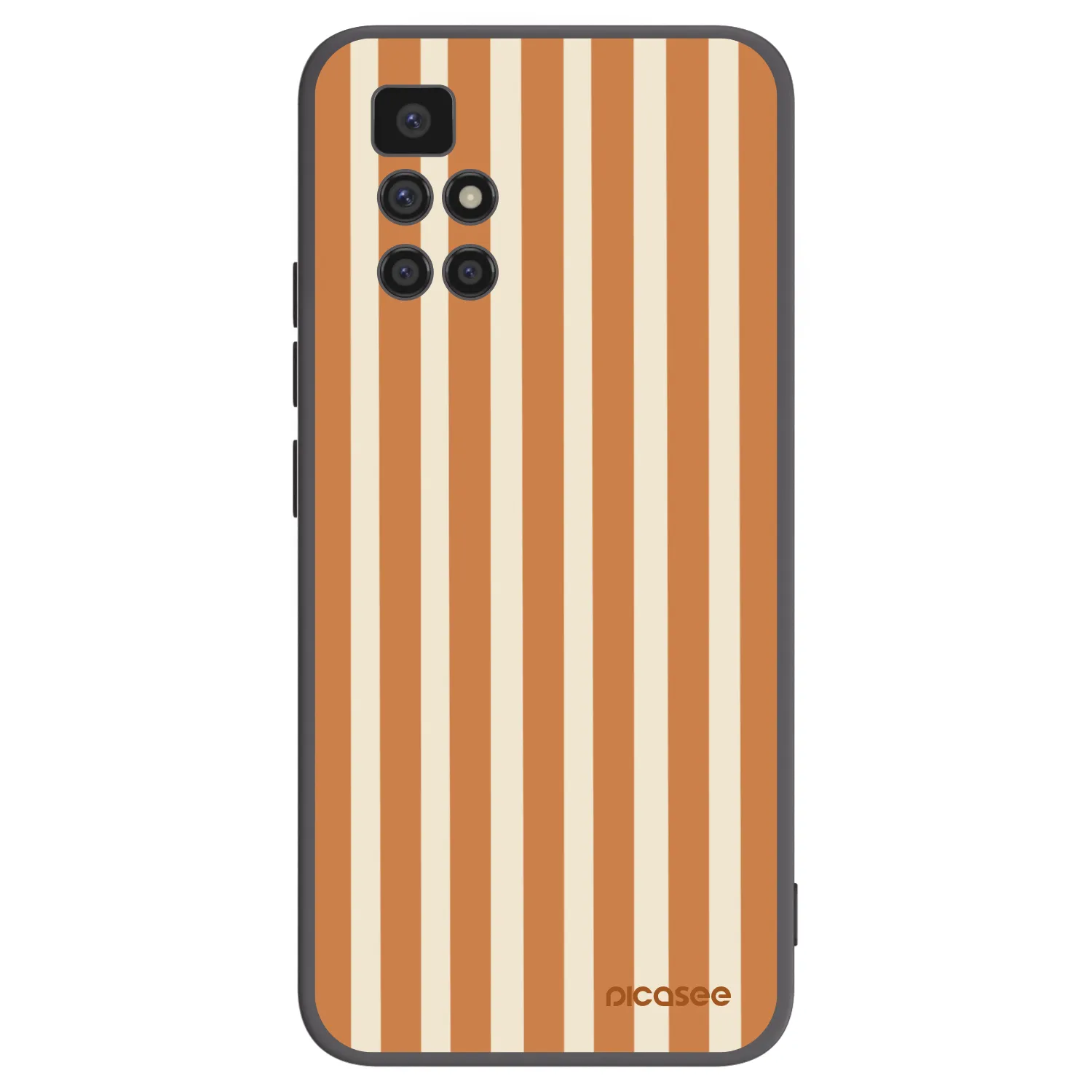 Picasee fekete szilikon tok az alábbi mobiltelefonokra Xiaomi Redmi 10 - Orange lines