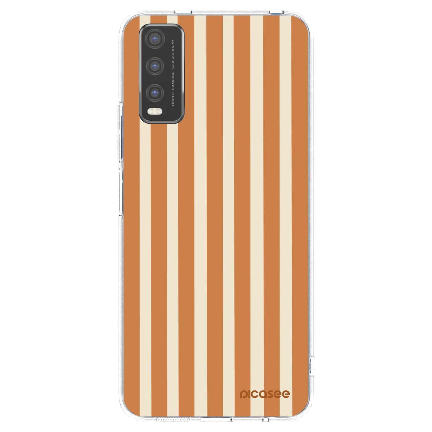 Picasee átlátszó szilikon tok az alábbi mobiltelefonokra Vivo Y20s - Orange lines
