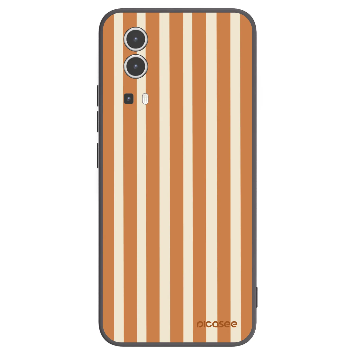 Picasee fekete szilikon tok az alábbi mobiltelefonokra Vivo Y72 5G - Orange lines