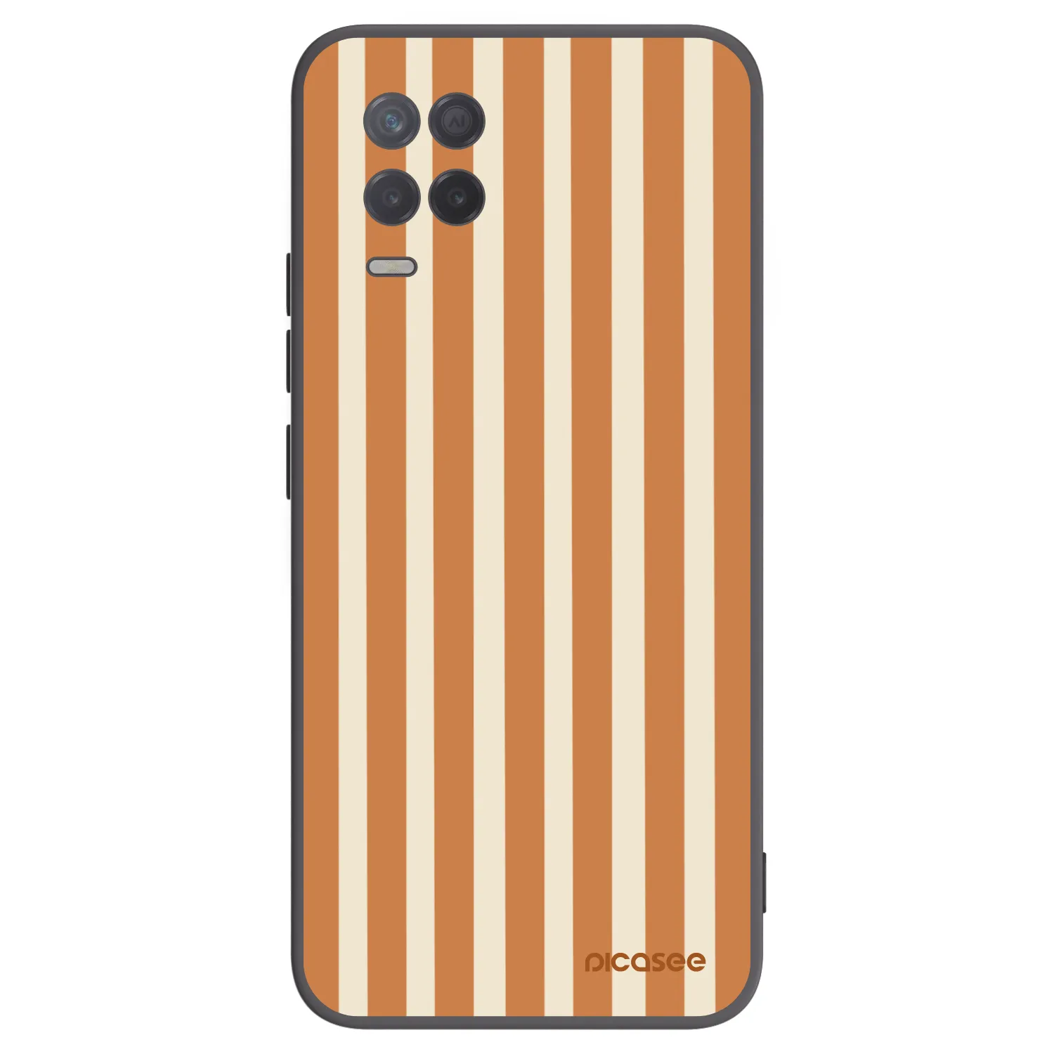 Picasee fekete szilikon tok az alábbi mobiltelefonokra Realme 8 5G - Orange lines