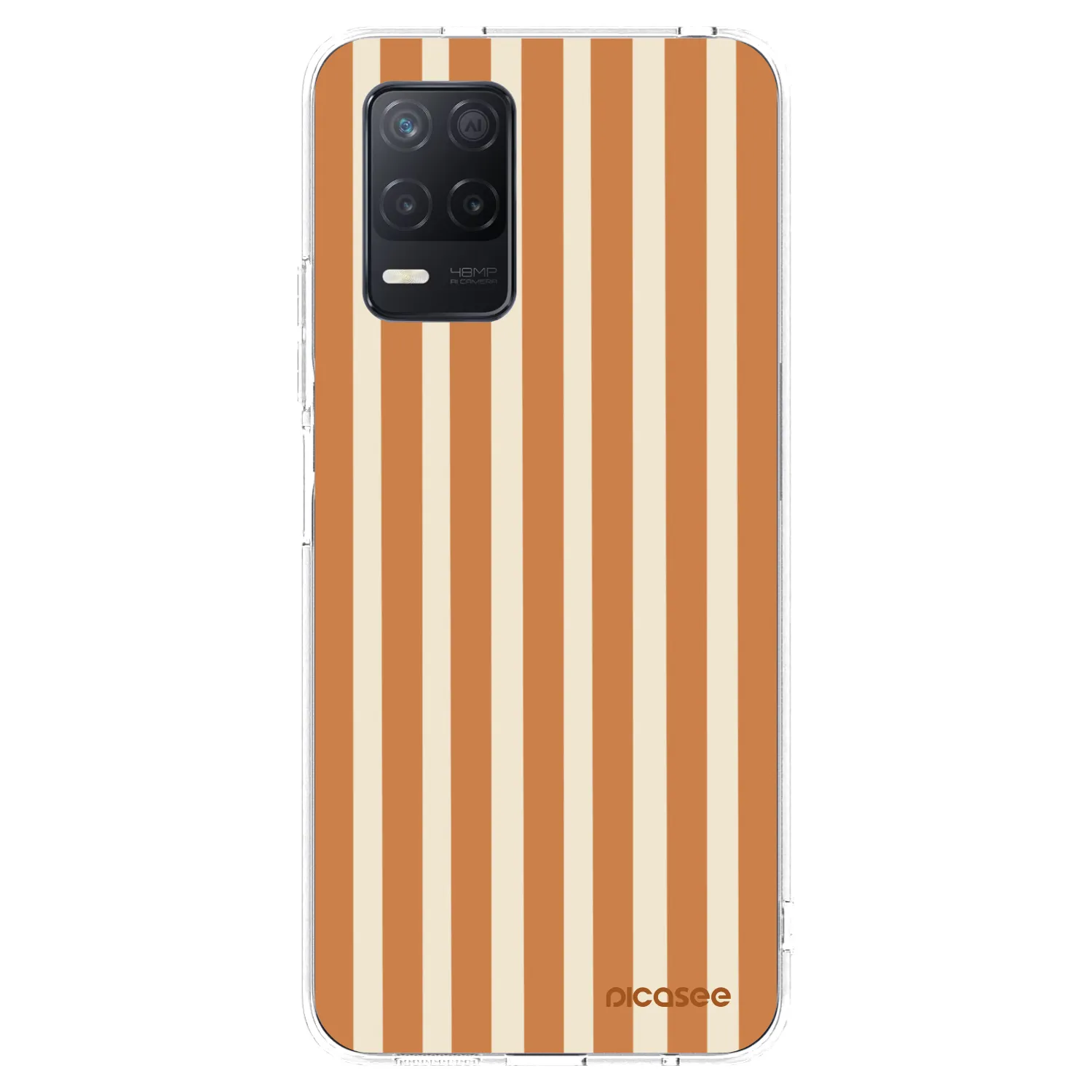 Picasee átlátszó szilikon tok az alábbi mobiltelefonokra Realme 8 5G - Orange lines