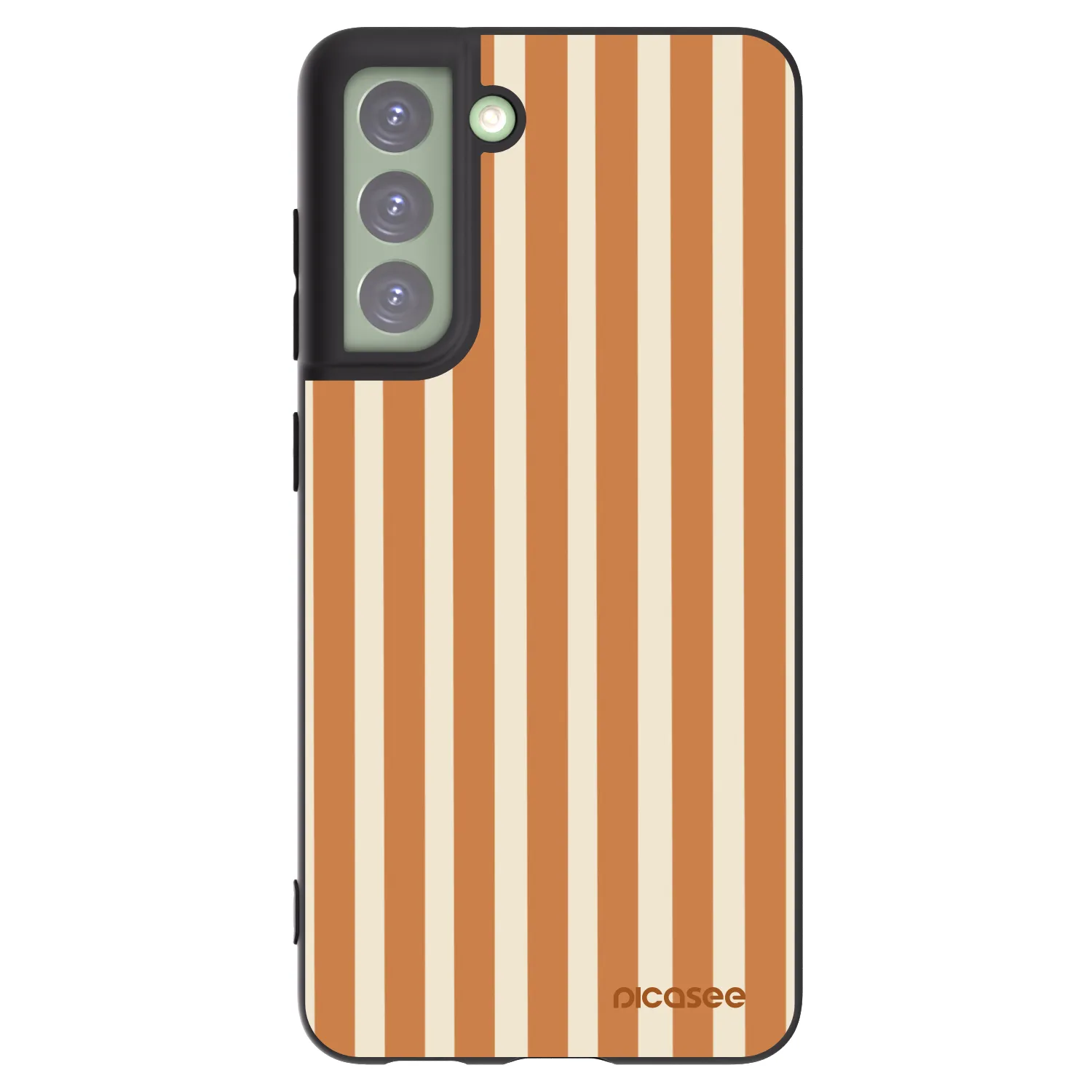 Picasee fekete szilikon tok az alábbi mobiltelefonokra Samsung Galaxy S21 FE 5G - Orange lines