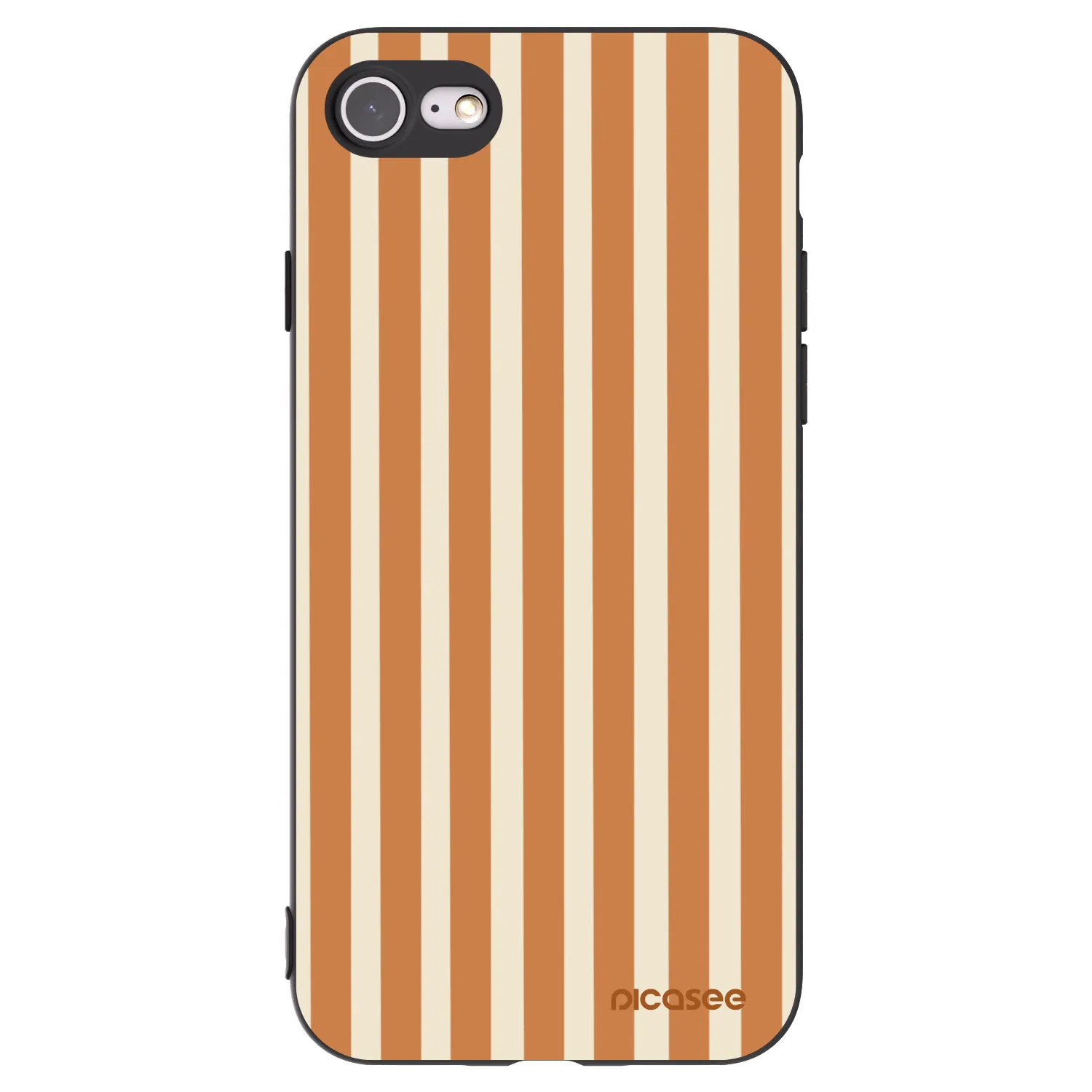 Picasee fekete szilikon tok az alábbi mobiltelefonokra Apple iPhone SE 2022 - Orange lines